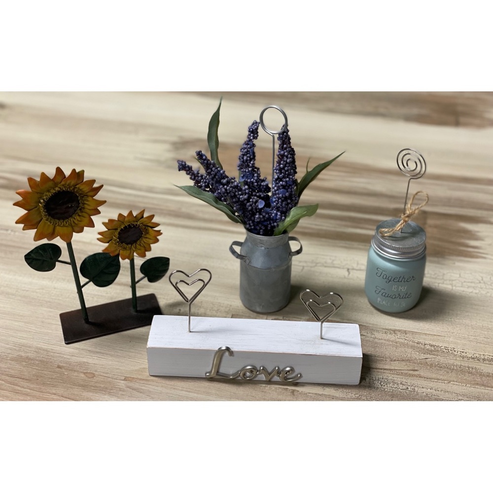 Set of 4 Floral Picture Holders Spring/Summer Decor